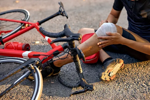A man needs a bicycle accident lawyer after being in an accident.