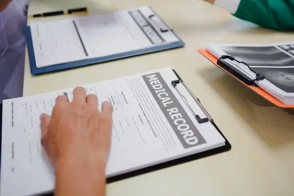 Medical records used as evidence in a personal injury claim