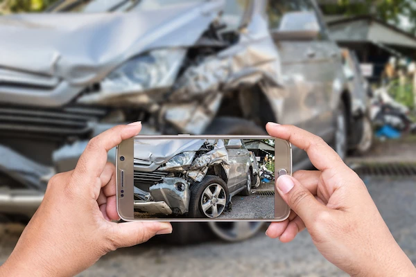 Taking photos is an important step after a car accident in Atlanta.